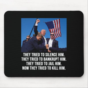 Mousepad Vive Donald Trump Mug Shot - Nunca se renda