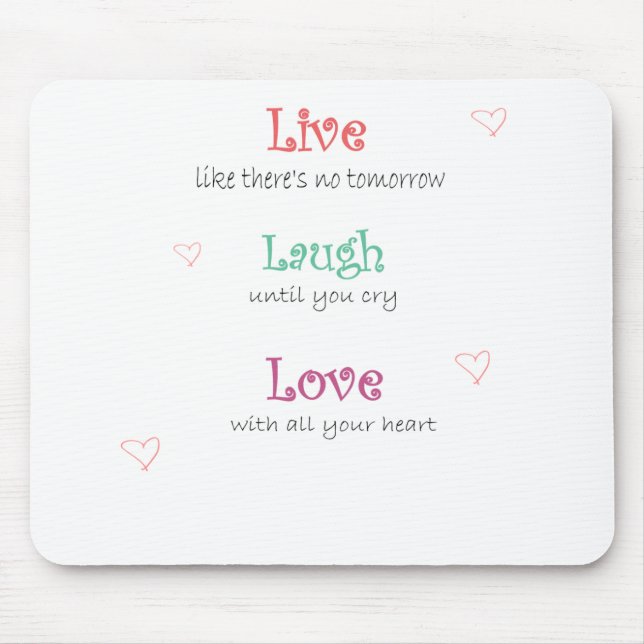 Mousepad Vive o amor do riso (Frente)