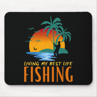 Mousepad Vivendo Minha Melhor Vida Ao Vivo Para Pescar E Pe
