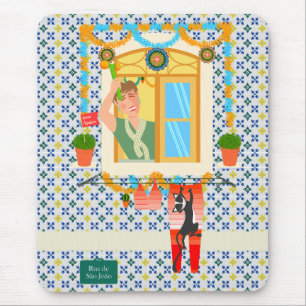 Mousepad Vizinho da Festa Português do santo John Português