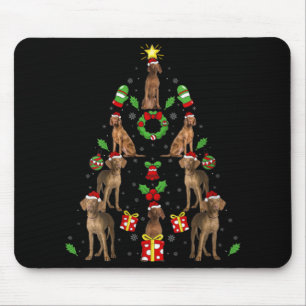 Mousepad Vizsla Cão Iluminação Árvore de Natal Vizsla V N