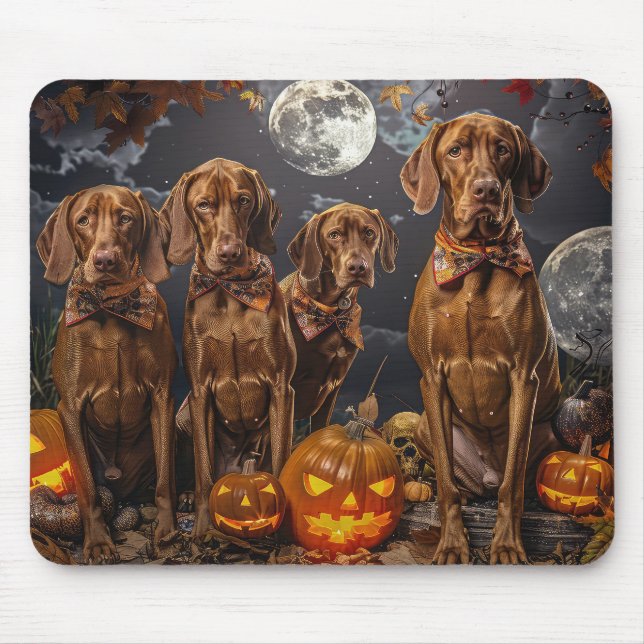 Mousepad Vizsla Halloween Spooky (Frente)