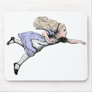 Mousepad Voando Alice no País das Maravilhas Olhando Vidro