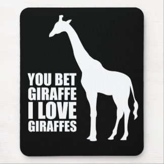 Mousepad Você Aposto Que A Girafa Eu Adoro O Rato De Girafa