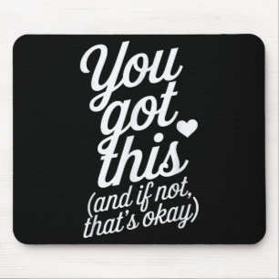 Mousepad Você Consegue Design de Citação Motivacional