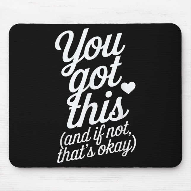 Mousepad Você Consegue Design de Citação Motivacional  (Frente)