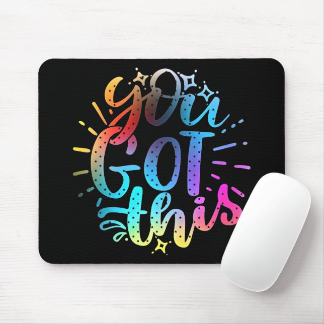 Mousepad Você consegue estrelas e cores inspiradoras (Com mouse)
