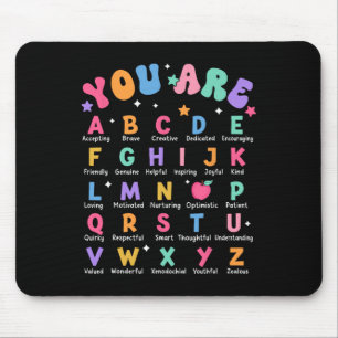 Mousepad Você É Letras Alfabeto Aprenda Abcs Inspiração Te