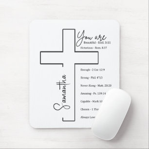 Mousepad Você é linda cruz personalizada