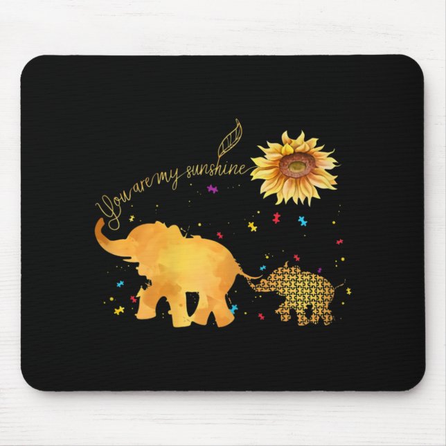 Mousepad Você É Meu Autismo De Elefante De Girassol (Frente)