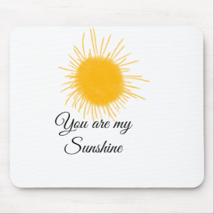 Mousepad você é meu raio solar amarelo alaranjado raios sol