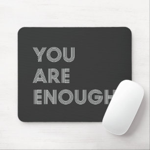 Mousepad Você É Suficiente Tipografia Retro dos Anos 70 Ins