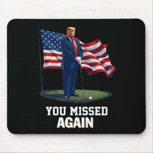 Mousepad Você Errou Novamente Trump 2025 Bandeira EUA 3