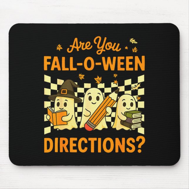 Mousepad Você Está Caindo Direções O Ween Halloween Profess (Frente)