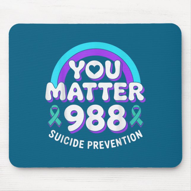 Mousepad Você Faixa de Arco-íris de Conscientização sobre P (Frente)