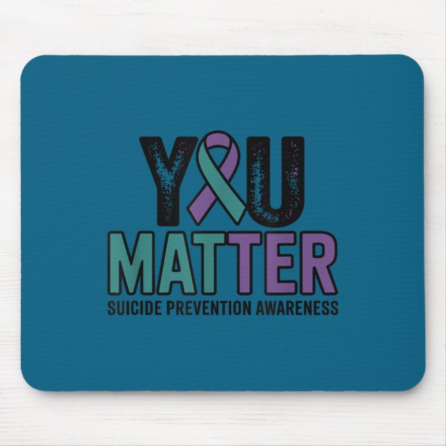 Mousepad Você Faixa de Conscientização sobre Prevenção do S (Frente)