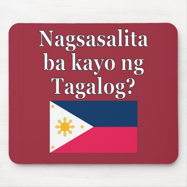 Mousepad Você fala Tagalog? no Tagalog. Sinalizador (Frente)