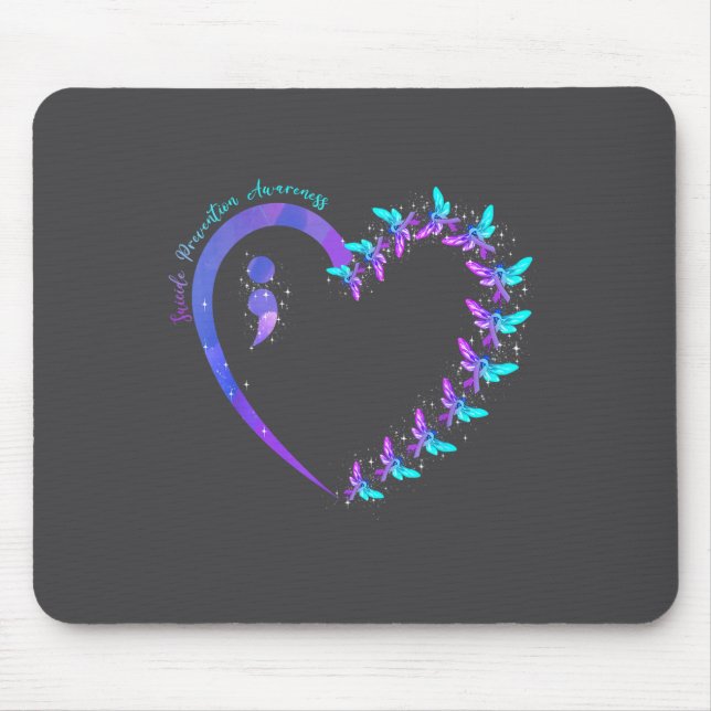 Mousepad Você Fita de Conscientização Roxo Azul Prevenção d (Frente)