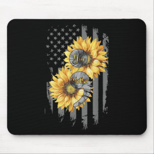 Mousepad Você Girassol Bandeira Americana Prevenção ao Suic