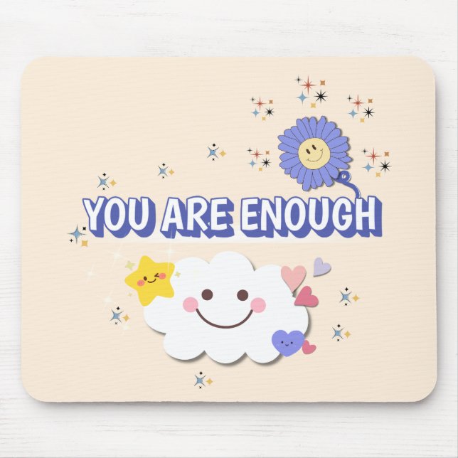 Mousepad Você Já Chega - Bloco De Mão De Flor bege Quente (Frente)