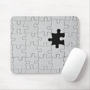 Mousepad Você Me Completa Jigsaw Romântico Preto e Branco