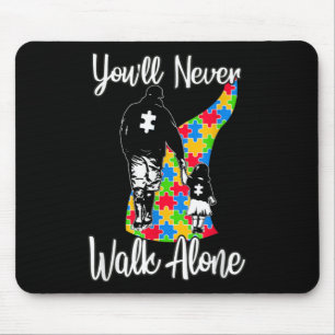 Mousepad Você nunca caminhará sozinho padre Filha Autismo