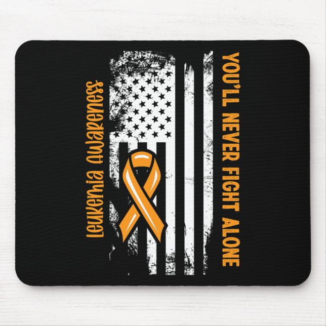 Mousepad Você nunca combaterá sozinho a leucemia de Cancere (Frente)