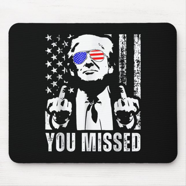 Mousepad Você Perdeu Trump 2024 US Flag Funny (fron) (Frente)