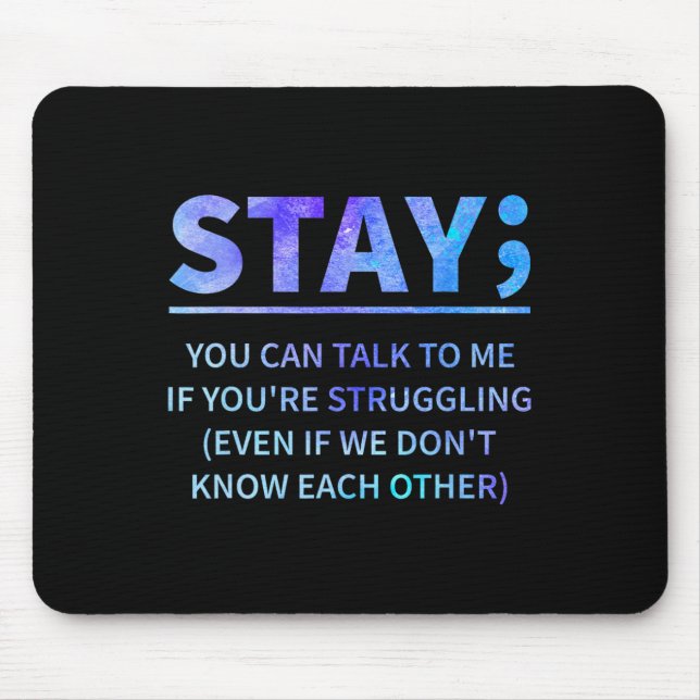 Mousepad Você pode falar comigo se estiver lutando, fique (Frente)