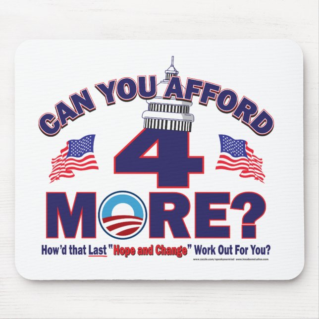 Mousepad Você pode pagar mais 4 anos de Obama? (Frente)