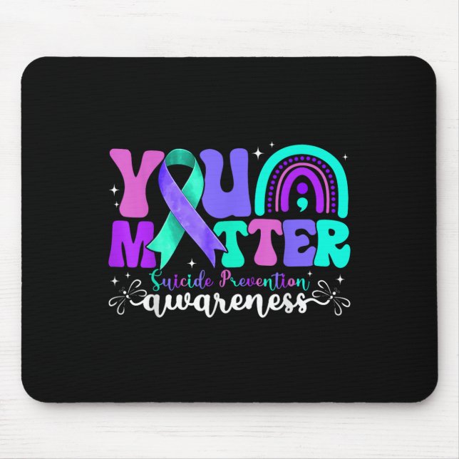 Mousepad Você Prevenção do Suicídio Conscientização Azul-Ce (Frente)