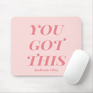 Mousepad Você tem este nome de pêssego rosa