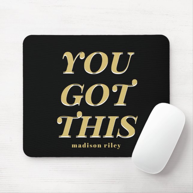 Mousepad Você tem este nome preto (Com mouse)