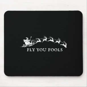 Mousepad Voceis Papai Noel Voando Renas Natal Engraçado