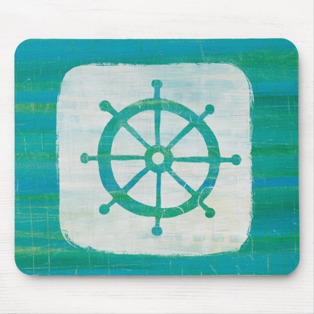 Mousepad Volante litoral do Aqua da arte | (Frente)