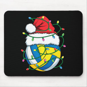Mousepad Vôlei de Natal Santa Hat Meninas Xmas Lig
