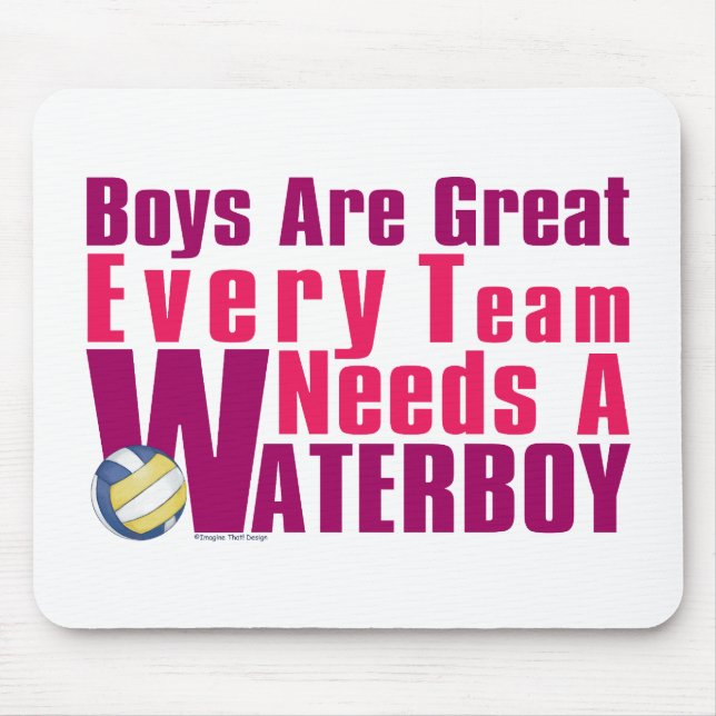 Mousepad Voleibol de Waterboy a rosa (Frente)
