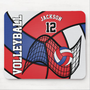 Mousepad Voleibol 🏐 esporte em vermelho, branco e azul