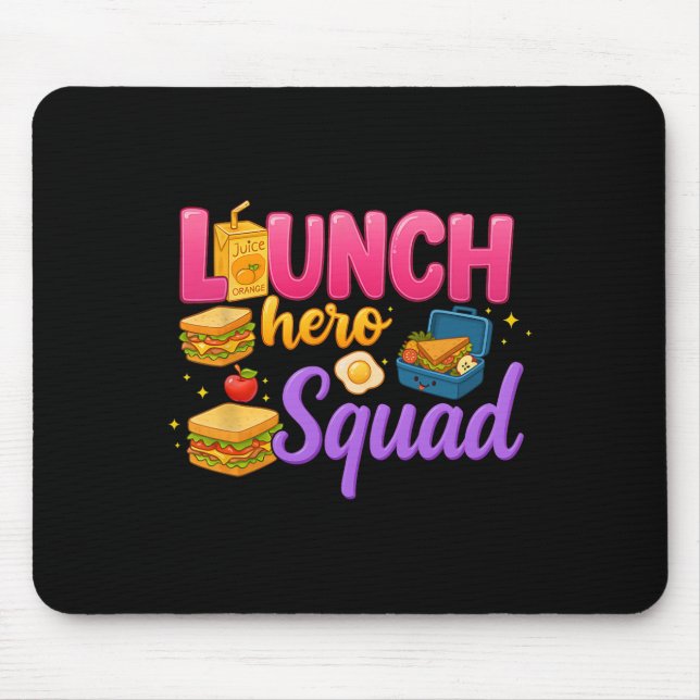 Mousepad Volta às compras da senhora do almoço escolar Esqu (Frente)