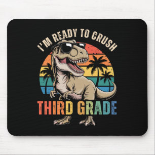 Mousepad Voltando às Aulas Menino Dinossauro Estou Pronto P