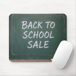 Mousepad Voltar ao Sinal de Escola em um Quadro Verde