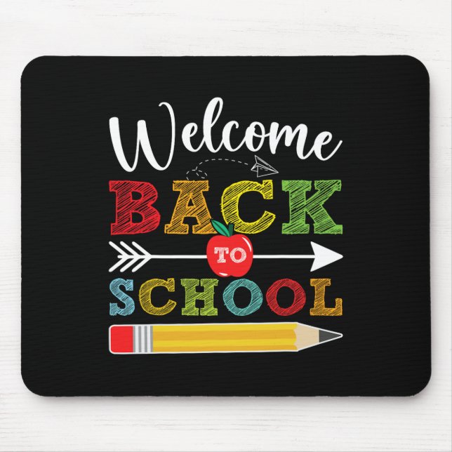 Mousepad Voltar às aulas primeiro dia de aula professores  (Frente)