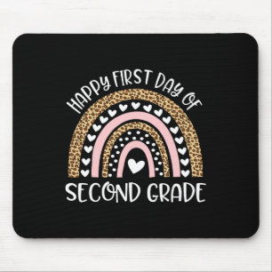 Mousepad Voltar às Cores do Arco-íris Feliz Primeiro Dia do