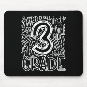 Mousepad Voltar às Letras de Tipografia do Primeiro Dia de