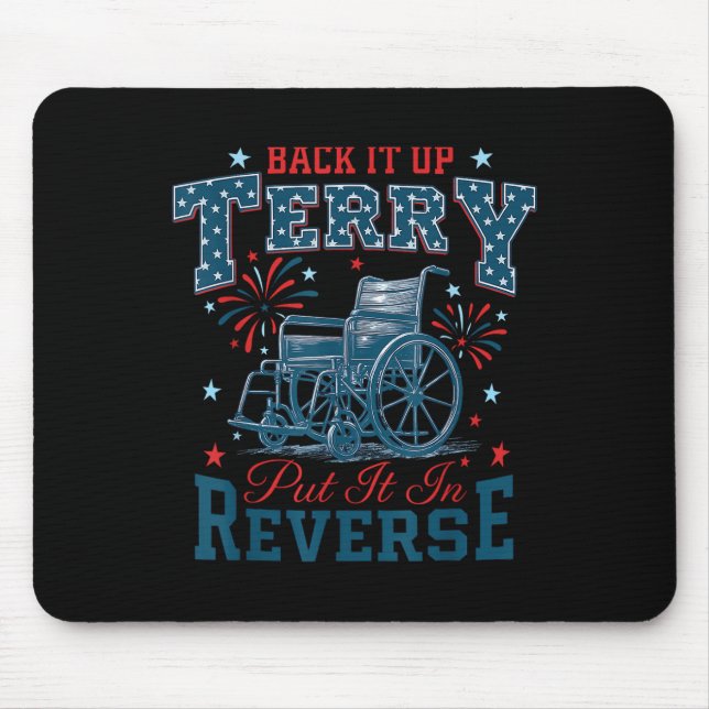 Mousepad Volte Terry Coloque Em Ré Funny 4 De Julho (Frente)