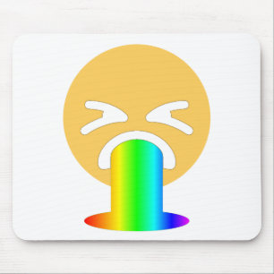 Mousepad vômito do arco-íris emoji
