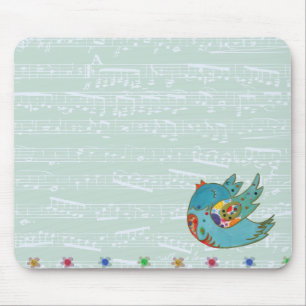 Mousepad Vôo bonito do pássaro e canto