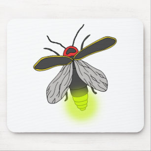 Mousepad voo de inseto relâmpago aceso
