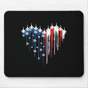 Mousepad Voo Retro Jet Avião Bandeira Americana Quarto