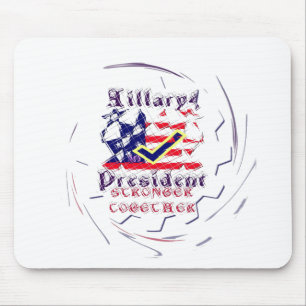 Mousepad Votar na Hillary USA Fortalecendo Minha Preside